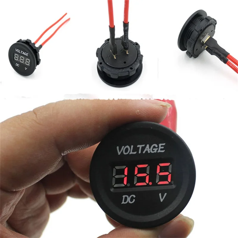 2018 HOT SALE 12V 24V Car Motorcycle LED DC Digital Display Voltmeter