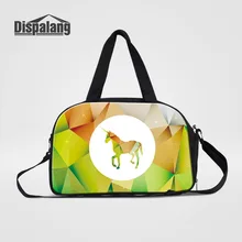 Dispalang Холщовая Сумка для выходных с принтом единорога, Дамская ручная сумка, сумки для багажа, женские большие сумки для путешествий, складные дорожные сумки