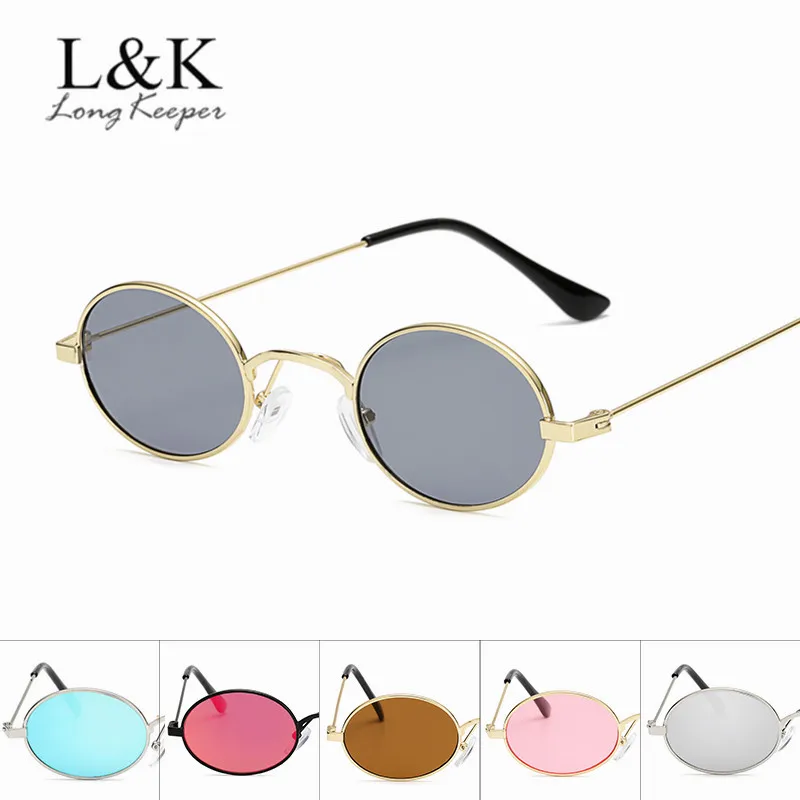 

Vintage Retro Women Sunglasses 2019 Round Oval Sun Glasses Luxury Brand Metal Round Frames Black Small Size Eyewear UV400