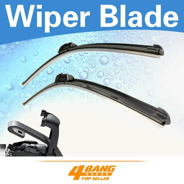 Car Styling 2PCS 16"+28" Soft Rubber Wiper Blades Bracketless Frameless Windshield For Nissan