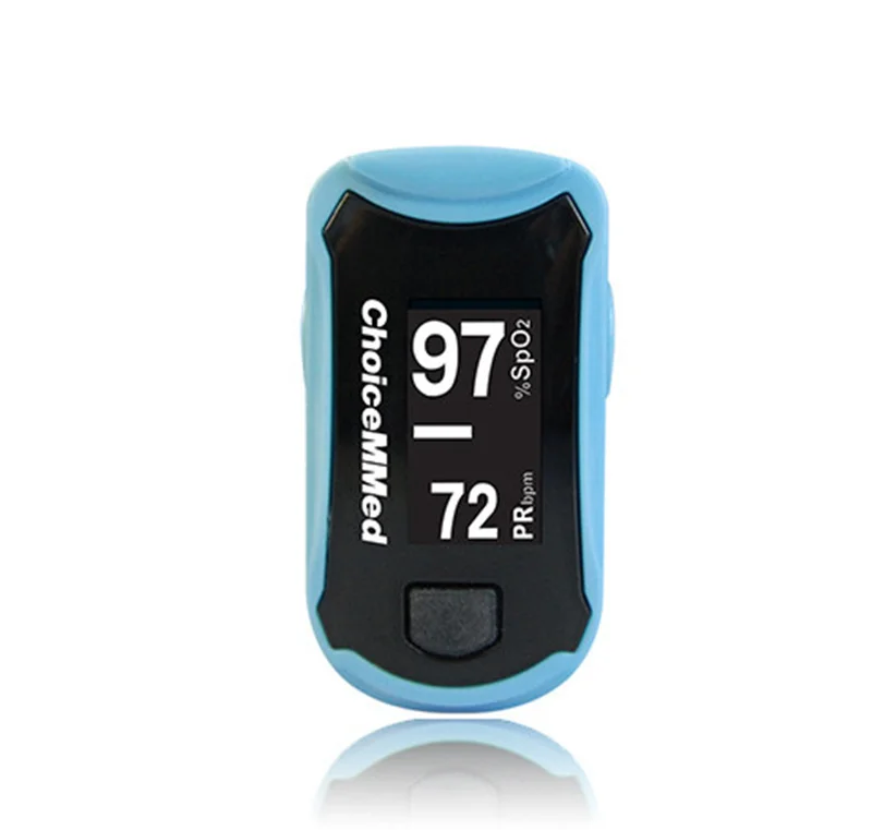 CE FDA TUV Approved ChoiceMMed Aqua Blue Pulse Oximeter Finger Tip