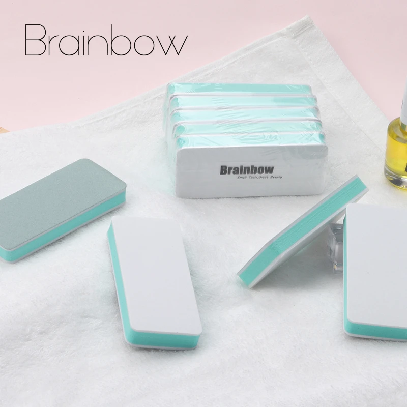 Brainbow 5 шт./лот буфер для ногтей и пилочки блок двусторонний инструмент дизайна