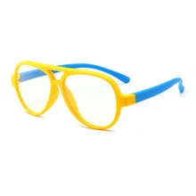 Дети HD силиконовый синий светильник блокирующие очки ребенок двойной луч модные очки пилота очки для компьютерных игр UV400 L3