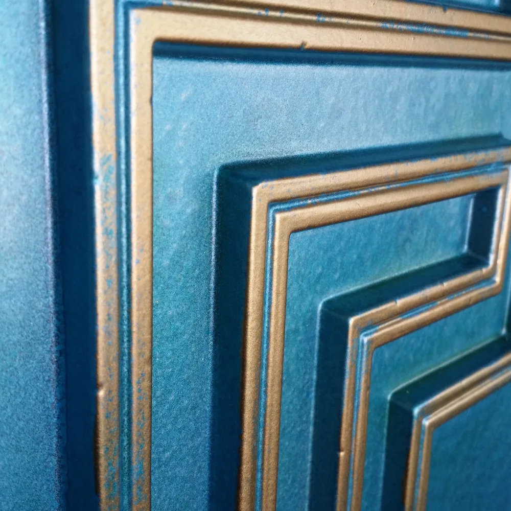 pl25 false tin ceiling tile cyan gold color 3d embossed cafe club pl25 false tin ceiling tile cyan gold color 3d embossed cafe club