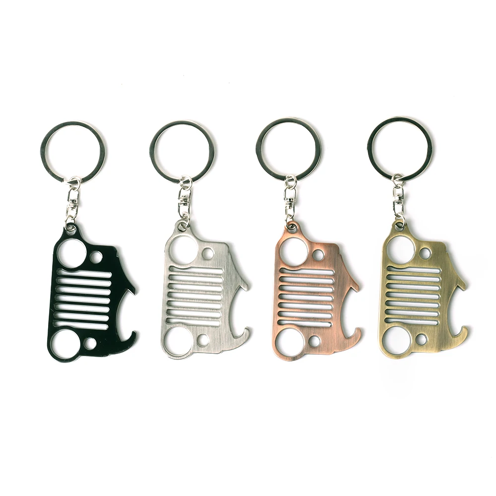 

1PCS Stainless Steel 3D Keychain for Jeep Wrangler Key Chain/Bottle Opener for Beer 4 Colors