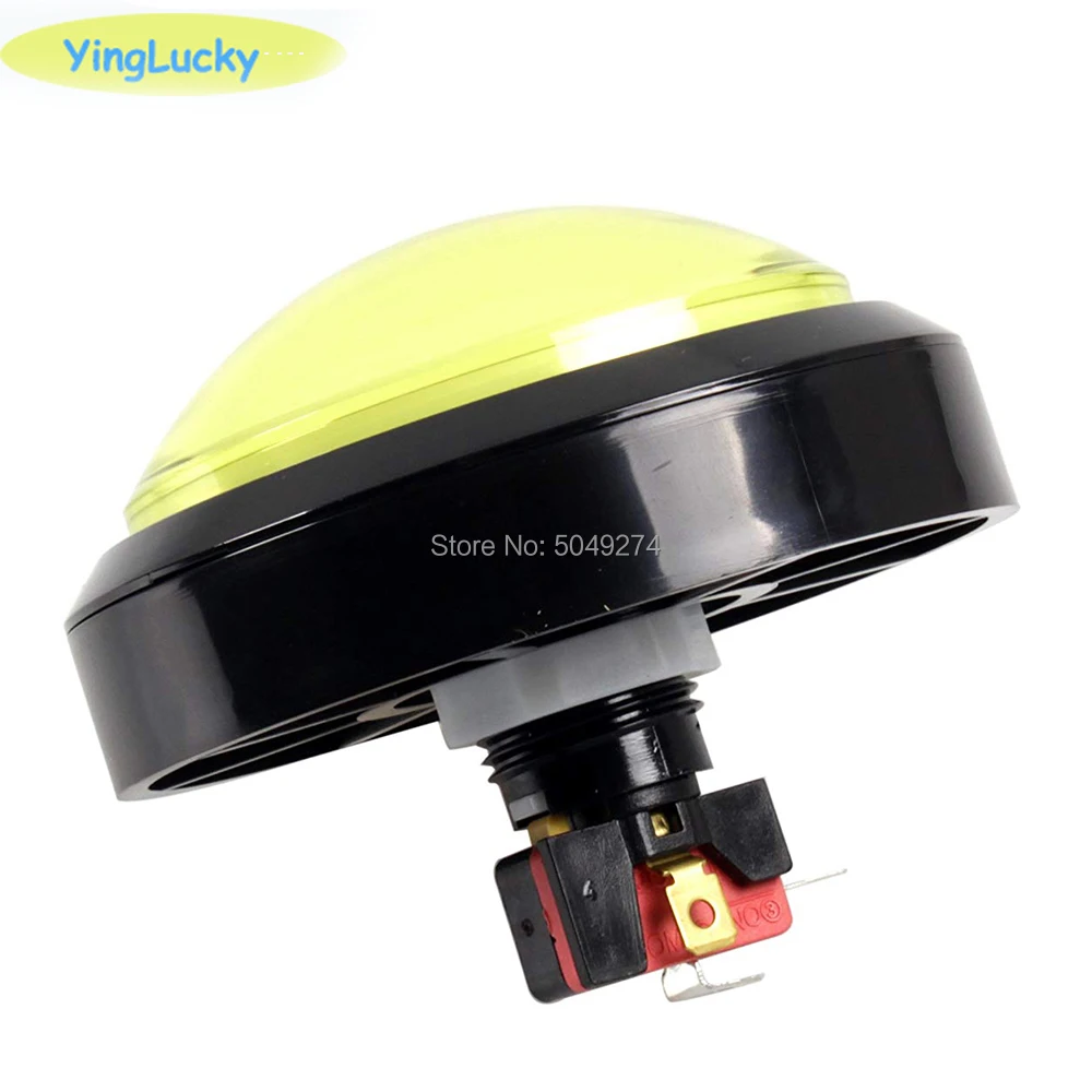 1 шт. 100 мм 5 цветов светодиодный аркадная Кнопка Jumbo Dome с подсветкой аркадный кнопочный переключатель машина контроль давления переключатели бесплатно