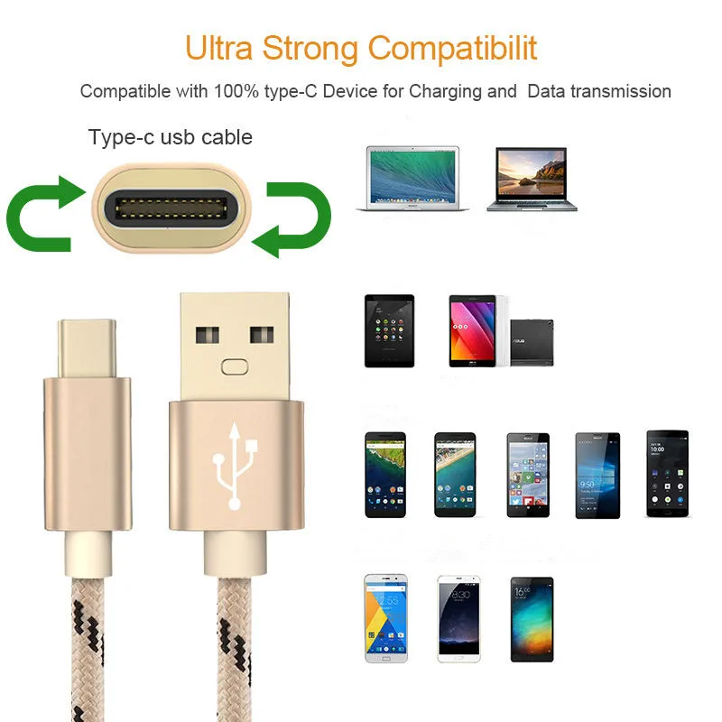 Тип usb C зарядный кабель USB-C для samsung Galaxy Note 8 S8/S9 A3/A5/A7 A8 25 см Япония и Южная Корея 1/2/3 метровый кабель для зарядки телефона