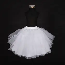 Короткая юбка 2018 Дети Мини пачка талии отрегулировать 3 слоя обруч рюшами обувь для девочек Petticoat кринолиновый подъюбник свадебные