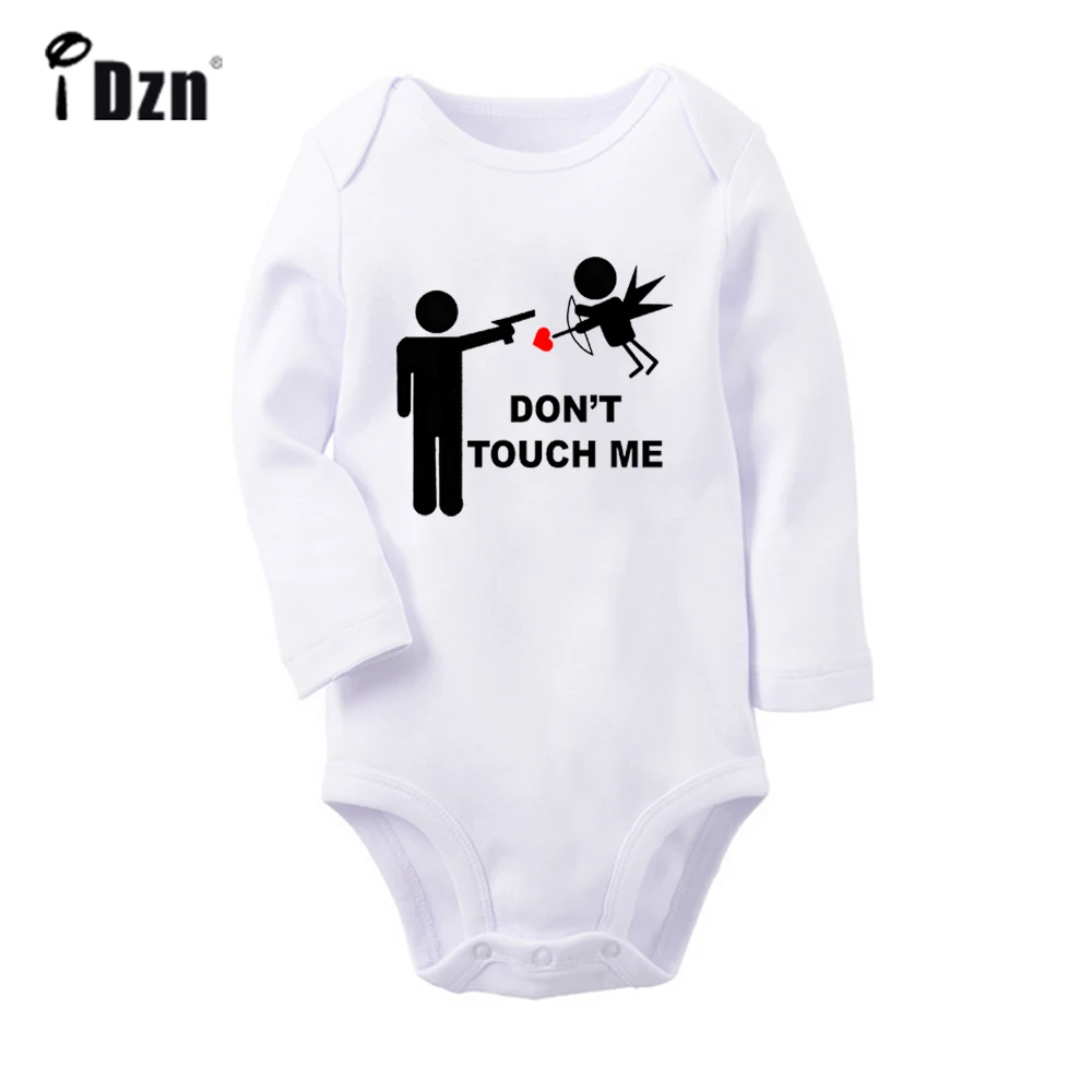 Don't Touch Me отказаться осень в любви дизайн новорожденных для маленьких мальчиков обувь девочек униформа-комбинезон младенческой Боди Одежда х - Цвет: ieBaby3126WC