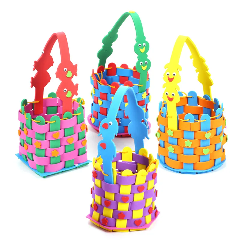 

handmade material package EVA woven basket nursery area material children hand paste production kid baby toys gift BS74