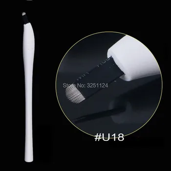 

100pcs Disposable Sterile Microblading Tebori Pen #12F/#14F/#17F/#18U Blade Microblading pen with Expiry date/Lot No.