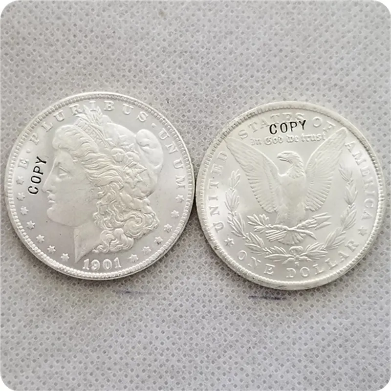 UNC серебро США(1878-1904) S Морган доллар UNC МОНЕТА КОПИЯ памятные монеты-копия монеты медаль коллекционные монеты - Цвет: 1901S