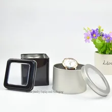 50 шт. металлические белые и черные часы коробочка коробка для хранения часов часы корпус часов держатели ювелирные изделия Подарочная коробка