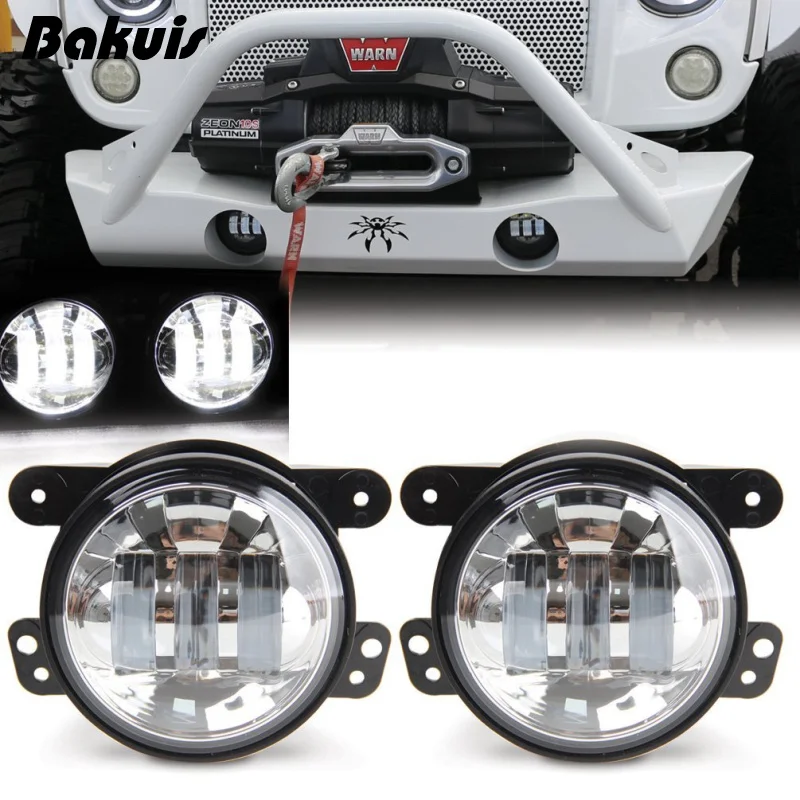 preço Auto Lâmpada LED de Condução Fog Light Round 4 Polegada Passando Lâmpada para Jeep Wrangler JK Cromo par