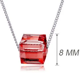 Простой квадратный кубический кристалл кулон Модные Ювелирные наборы качественные женские классические подарки ожерелья серьги Прямая