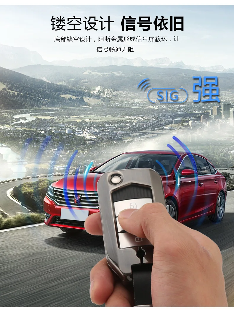 Чехол для ключей из цинкового сплава для Roewe RX5 год для MG ZS 3 чехол для ключей с кнопками чехол для стайлинга автомобилей