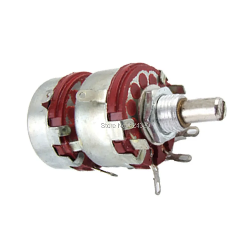 

WTH118 1K 4K7 10K 47K 100K OHM 20% 2W 2 Two Tang Rotary Wire Wound Taper Potentiometer Carbon Pot w Knob Cap