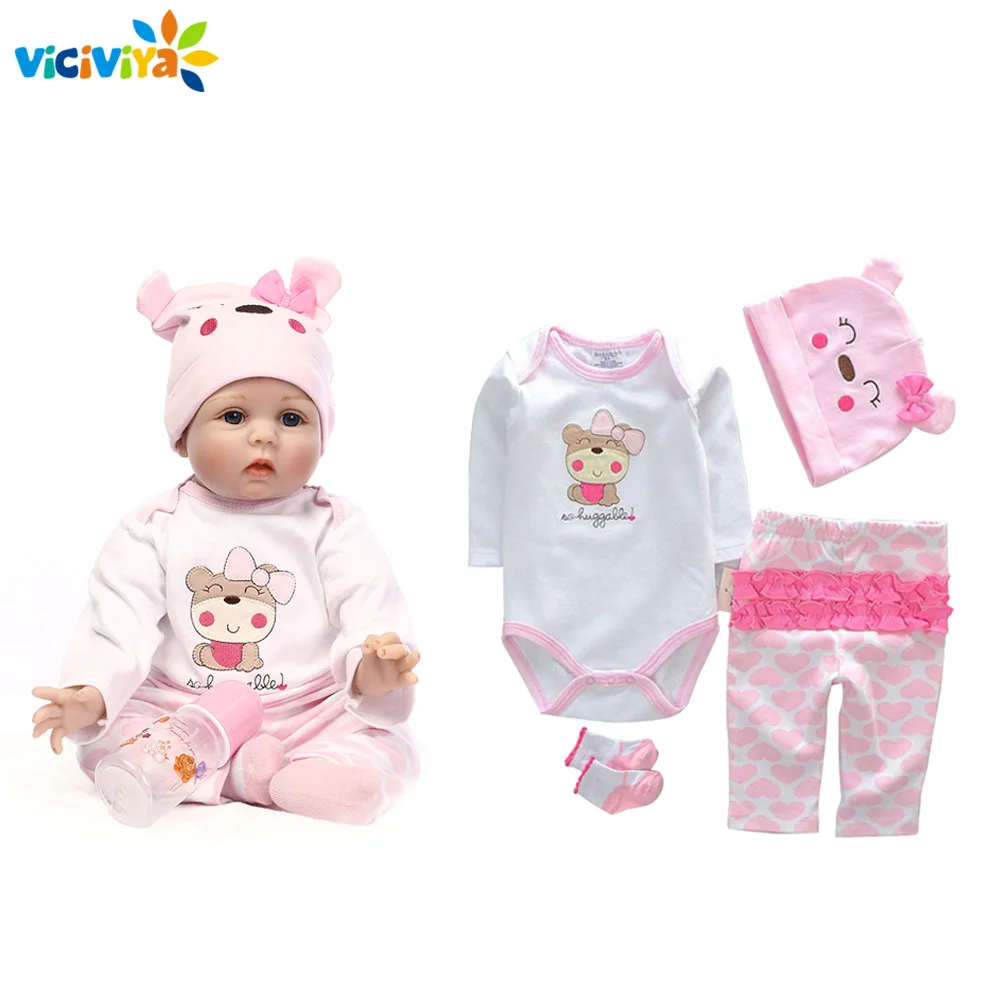 Для NPK 22 ''Reborn Baby Doll Одежда с модным стильным горячим силиконовым Reborn 55 см Bebe кукла аксессуары для детей для DIY куклы