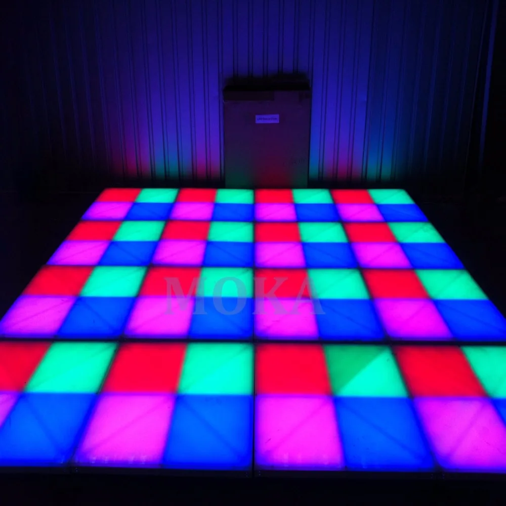 24pcs/lot RGB Stage Led Dance Floor with free shipping DMX 512 1M*1M LED Dance Floors for wedding DJ services