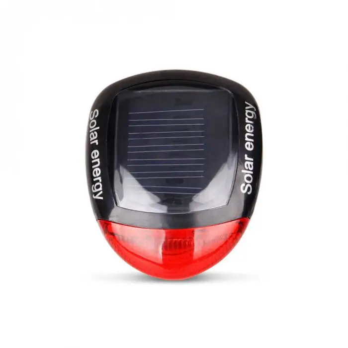 Top Solar LED Bicycle Light Safety Night Cycling Lights Rear Flashlight Bike Lamp Backlight Taillight ASD88 3