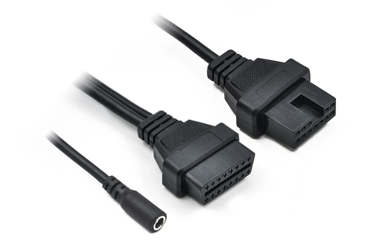 Автомобильный диагностический кабель удлинитель с 12 на 16 контактов OBD2/OBDII DLC для