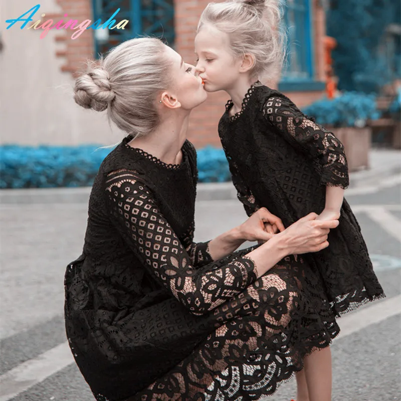 Платья для мамы и дочки; кружевное платье принцессы с цветочным рисунком; облегающее платье «Мама и я»; Брендовое свадебное платье для мамы и дочки; праздничная одежда на день рождения