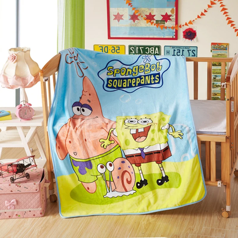 Cartoon summer coral fleece blanket single air conditioning blanket