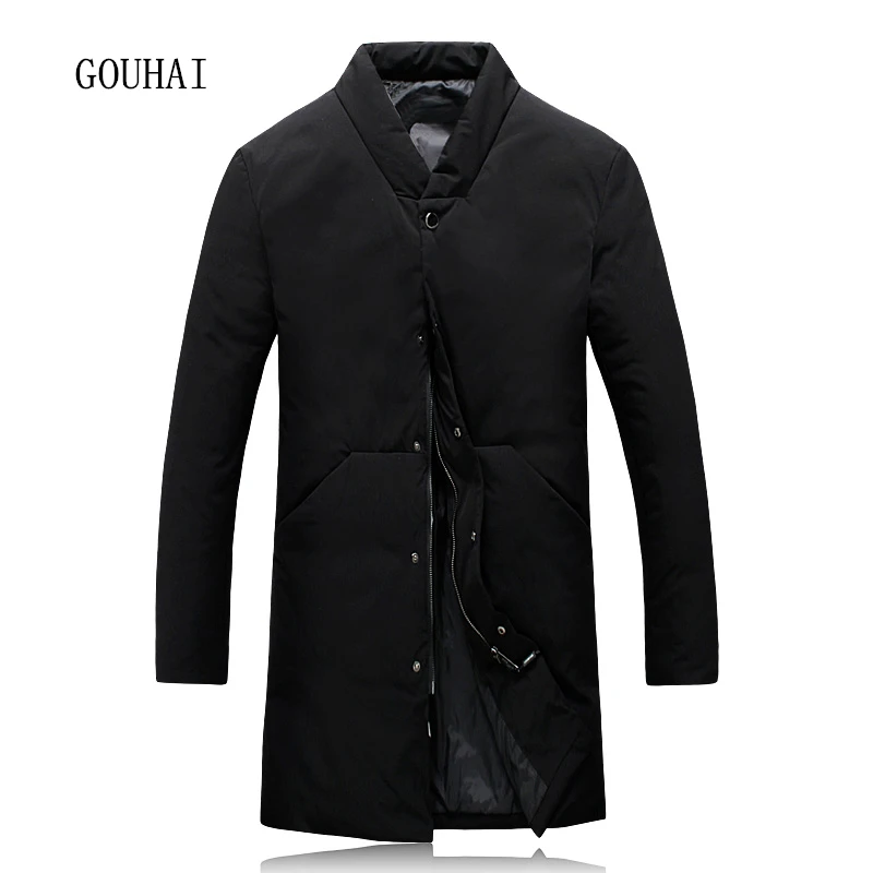 Зимняя мужская куртка с белым утиным пухом, Мужское пальто, 4XL, 5XL, длинный пуховик, мужская куртка с перьями, Мужская парка, Homme, высокое качество