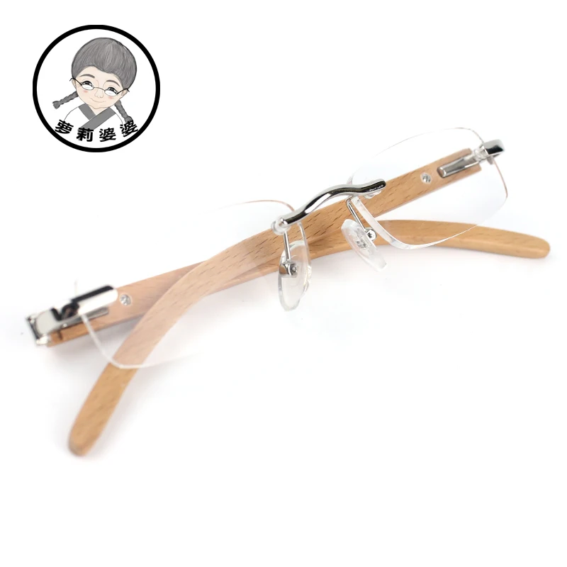 

Reading Glasses slingshots Bamboo Frame Legs Presbyopia Reading Wooden Diopte No frame Retro Healthy environmental protection