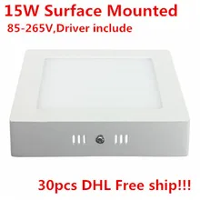 Заводская цена! 15 Вт поверхностного монтажа Потолочный светодиодный светильник светодиодный панельный свет 30 шт./лот, DHL/FedEx