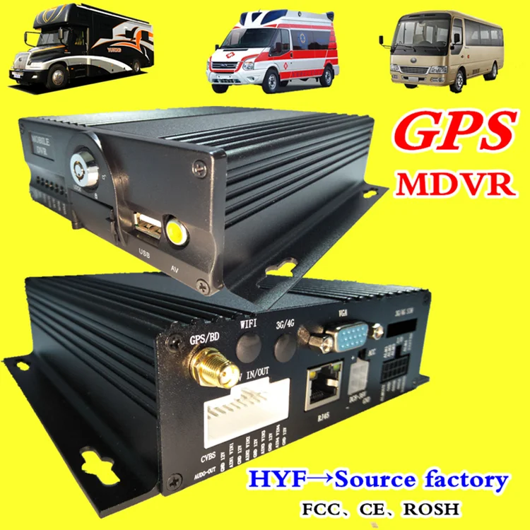 GPS MDVR 4ch двойной sd-карта хост мониторинга AHD H.264 Мобильный видеорегистратор 8 ~ 36 В широкий напряжения автомобиля оборудование