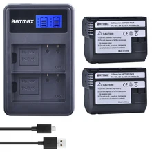 2Pcs EN EL15 EN EL15 ENEL15 EL15A Batteries LCD Dual USB Charger for Nikon D600 D610