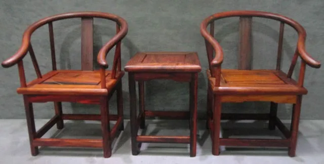Древняя китайская коллекция скульптур nanmu процесс столы и стулья