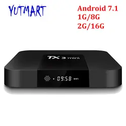 10 шт. TX3 MINI 2 г 16 г Android 7,1 tv box Amlogic S905W quad core 2.4g WiFi медиаплеера 1 г 8 г TX3 tv box