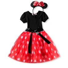 Платье для маленьких девочек платье с Минни Маус для девочек, костюмы для вечеринки в честь Дня Рождения, платья-Пачки Детское нарядное платье для танцев, одежда для свадьбы
