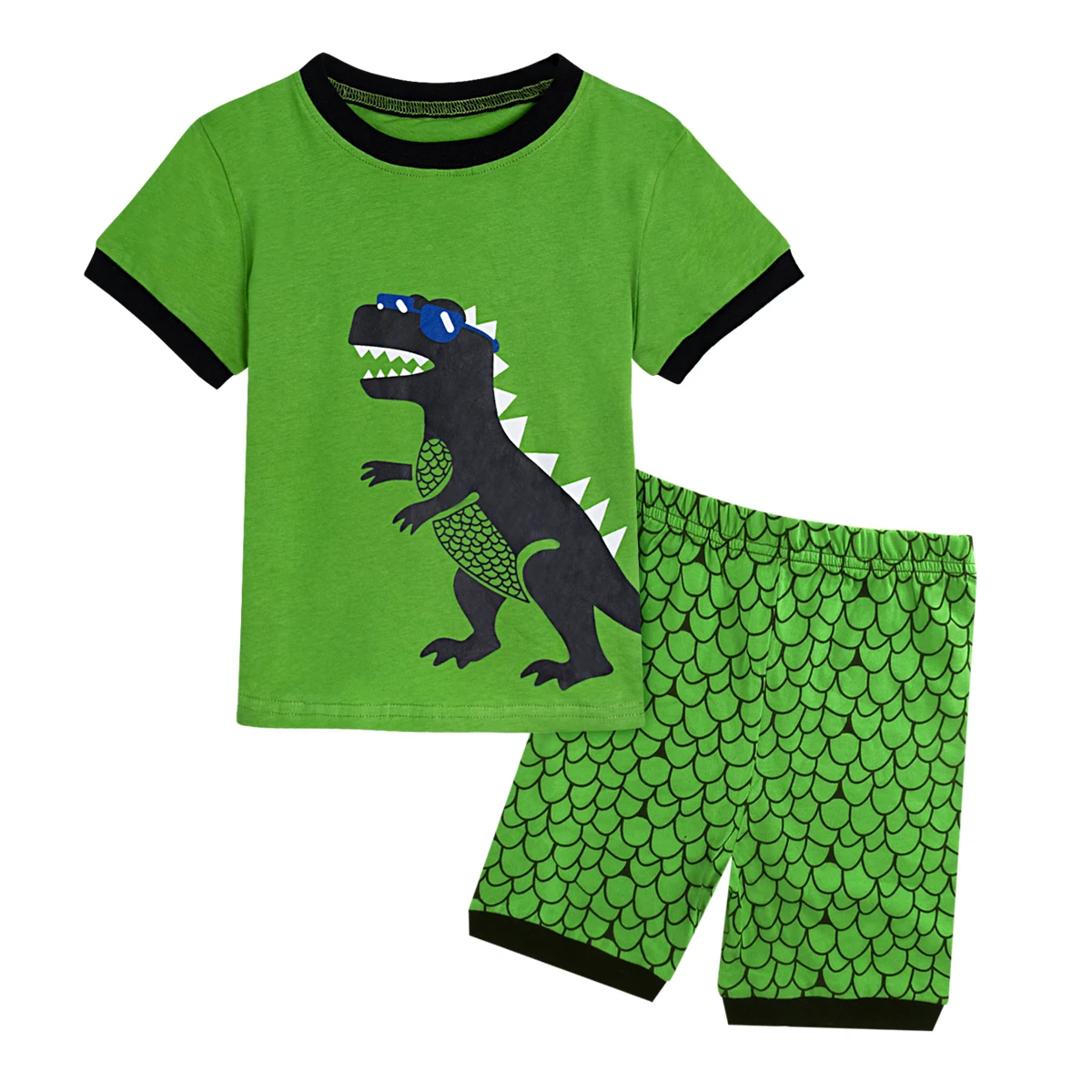 A&J Design Kids Boys Dinosaur Pajamas Animal Summer Sleepwear Sets 