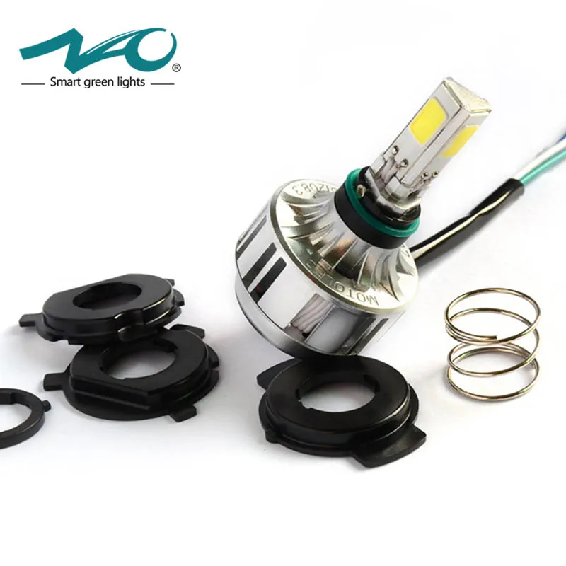 NAO Motorcycle H4 LED Headlight Bulb hs1 flasher motos font b lamp b font for Motorcycle