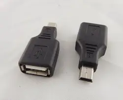 10 шт. F/M USB 2,0 женщина к мини USB B 5-контактный штекер OTG адаптер конвертер