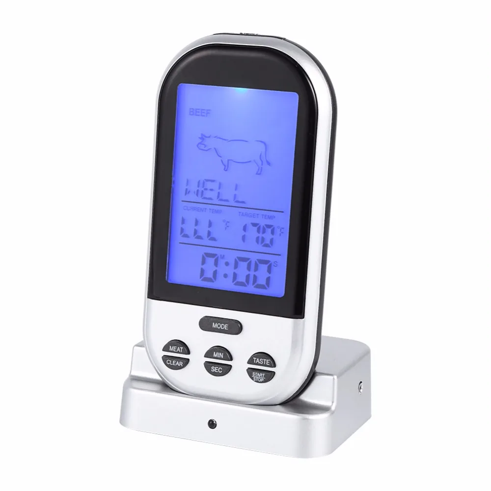 

1pcs Digital BBQ Thermometer Wireless Kitchen Oven Food Cooking Grill Meat Thermometer with Probe