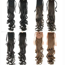 68cm Synthetic Hair Ponytails Clip In On Hairpieces Ponytail Drawstring Wiglets Hair Extension Tie Fake Ponytail Curly For Women