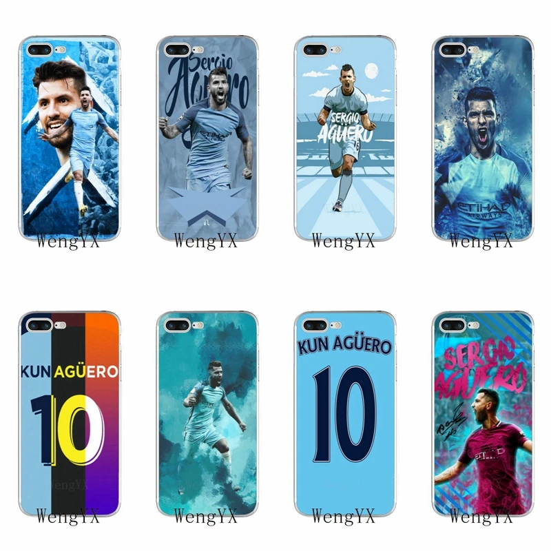 

WengYX footballer Sergio Aguero 10 poster Soft phone case For Huawei Honor 4C 5A 5X 5C 6 Play 6X 6A 6C pro 7X 8 9 Lite V8 V10