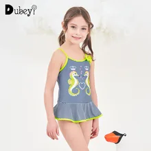 Цельнокроеное платье для маленьких девочек летние дизайнерские купальники в полоску с морской лошадкой для отдыха, пляжные вечерние платья для девочек, одежда для отдыха