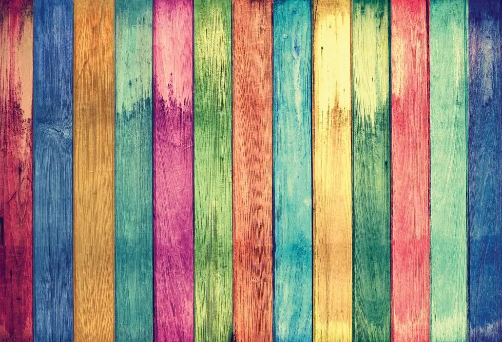 

SHENGYONGBAO Art Cloth Digital Printed Backdrops for Photography Colored Wood planks theme Photo Studio Background SZ-84
