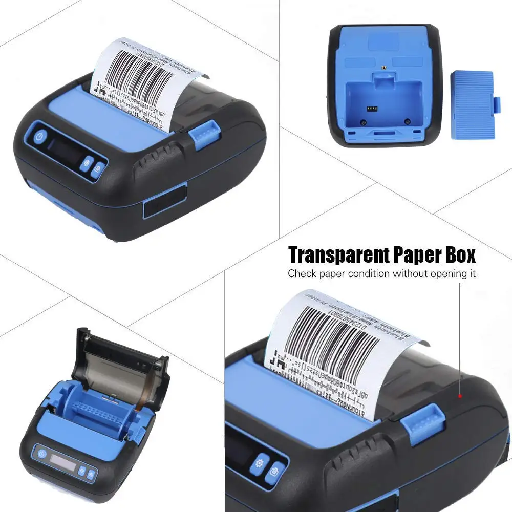Tera Imprimante d/'étiquettes Portable 300dpi Mini Imprimante d/'étiquetage Thermique Portable Haute Résolution Compatible avec Bluetooth Etiqueteuse pour Le Journal Notes d/'Etudes et Cadeau