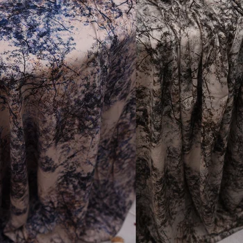 

Digital printing in February 1.5 meters wide forest artificial cotton fabric coth soft drape