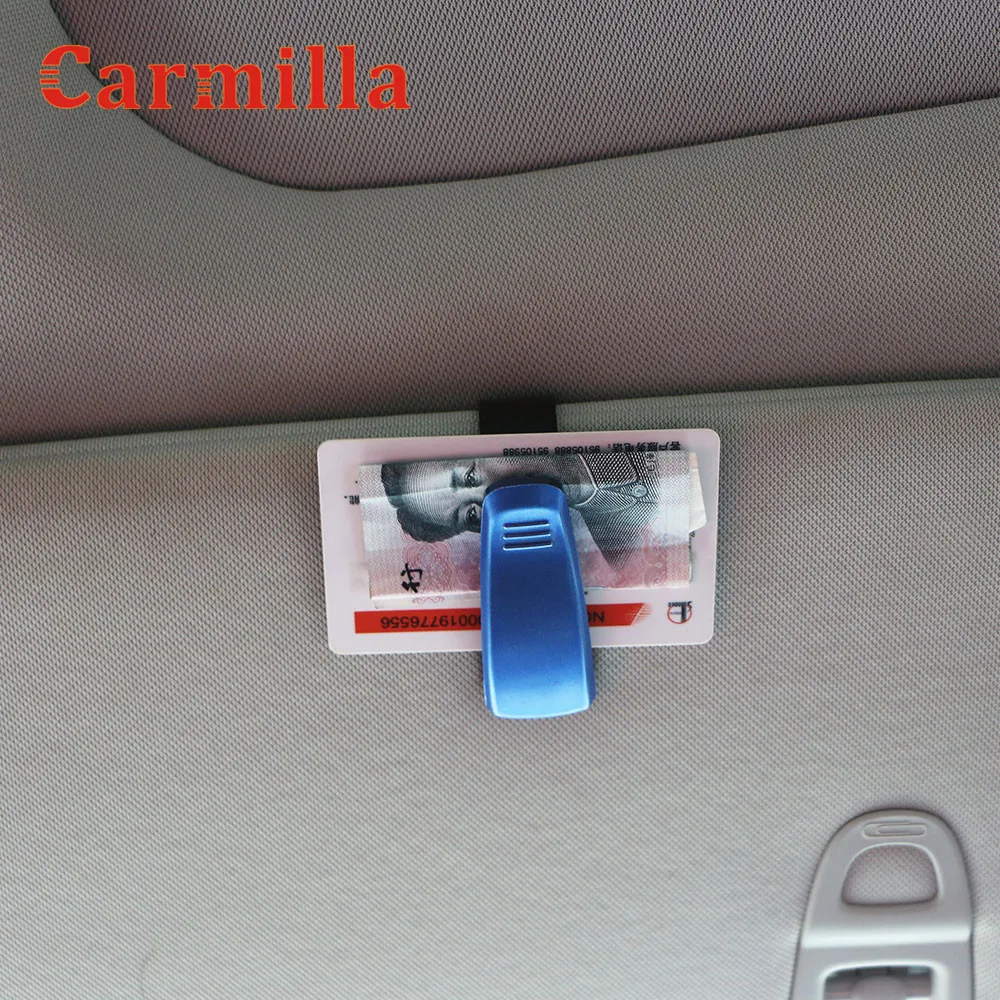 

Carmilla Car Sun Visor Glasses Sunglasses Ticket Card Clip Holder for Nissan X-trail T31 T32 Qashqai J10 J11 Sunny for Suzuki