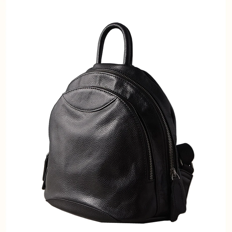 

High Quality Women Schoolbag 100% Soft Genuine Leather Backpacks Girls Bag Fashion Travel Backpack Small Ladies School Backpack