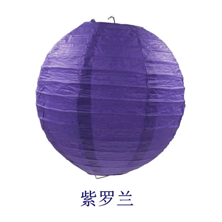1 шт. 7 Размер(10-15-20-25-30-40cm) Королевский синий цвет Китайский Бумага Фонари декоративные Бумага лампион фестиваль мяча Свадебная вечеринка украшения - Цвет: violet