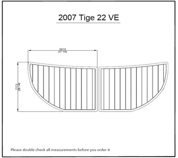 

2007 Tige 22 VE Swim Platform Pad Boat EVA Teak Decking 1/4" 6mm