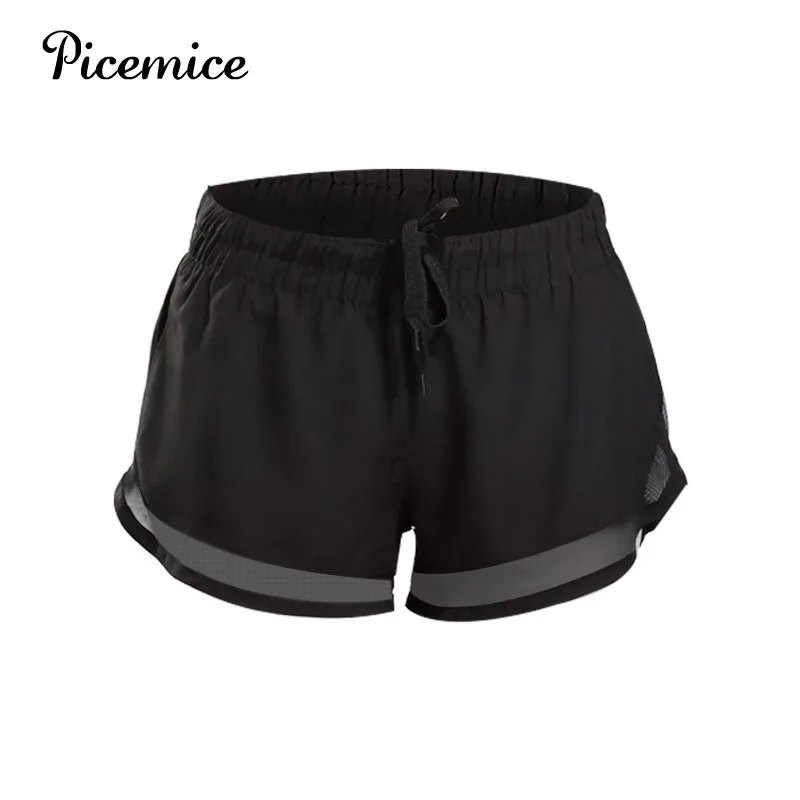 

Picemice 3" Running Shorts Sexy Mesh Yoga Shorts Tether Quick Dry Active Training Exercise Jogging 2 in 1 2019 Womens Sports